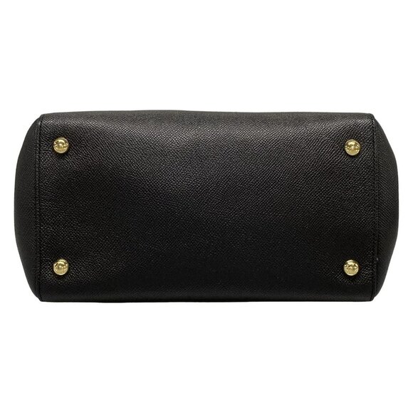 Auth Salvatore Ferragamo Vara 218375 Black Leather Handbag - Picture 6 of 16